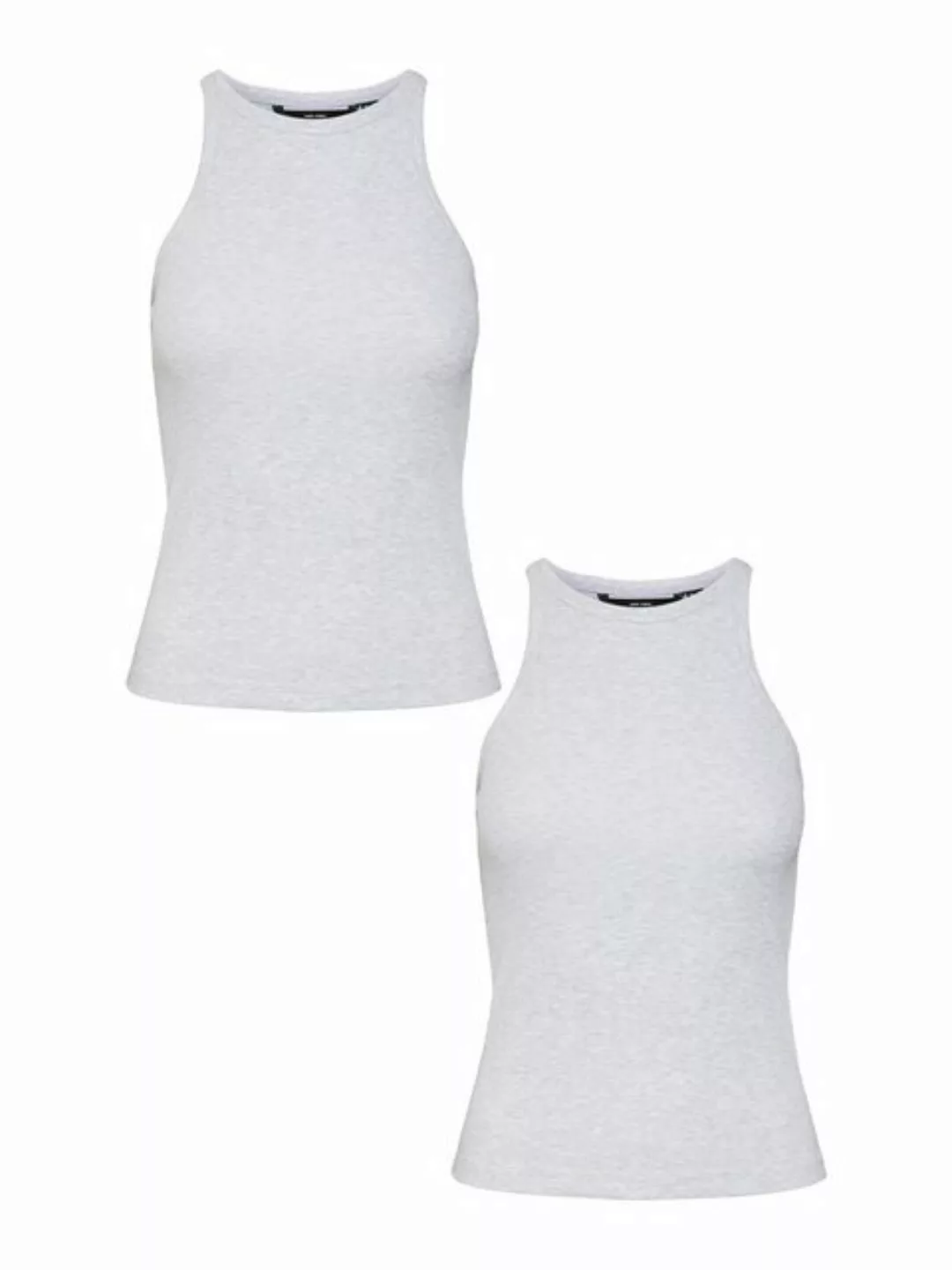 Vero Moda Shirttop Shirt 2er-Set enges Tank Top Rundhals ohne Ärmel (2-tlg) günstig online kaufen