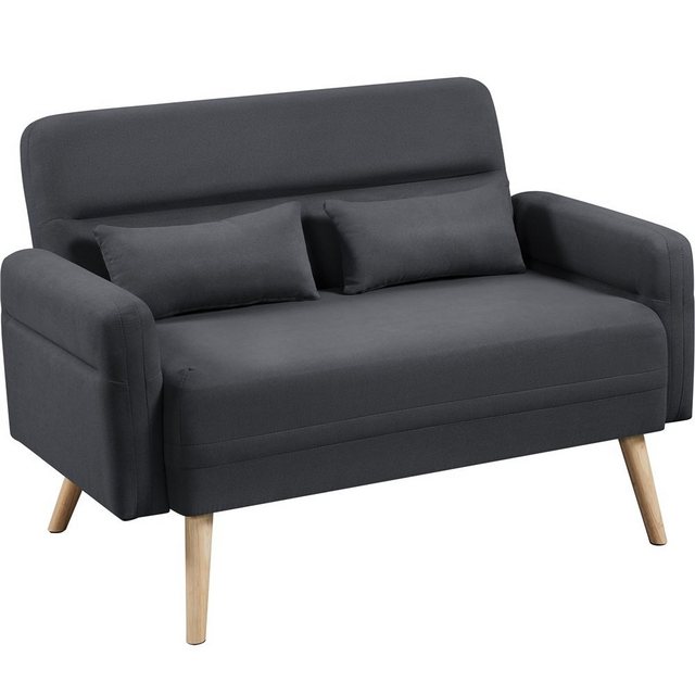 Yaheetech Sofa, Clubsofa Polstersofa mit 2 Lendenkissen Modernes Sitzmöbel günstig online kaufen