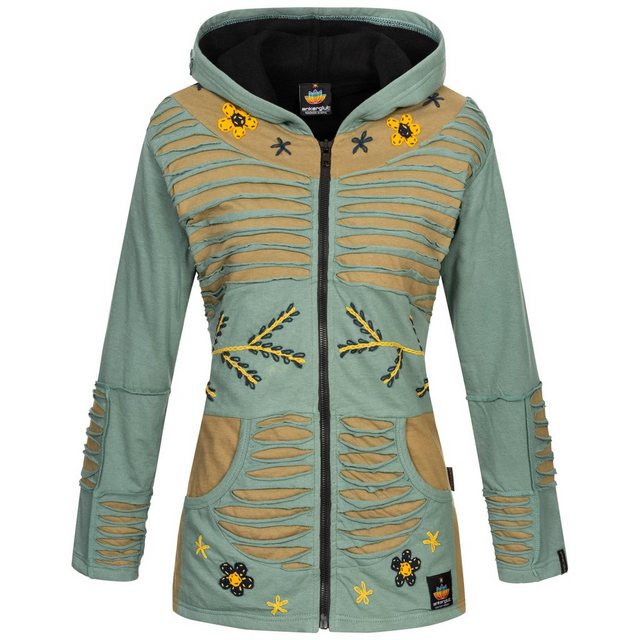 ankerglut Kapuzenfleecejacke Multicolor ANKERGLUT #nepalliebe FLOWER POWER günstig online kaufen