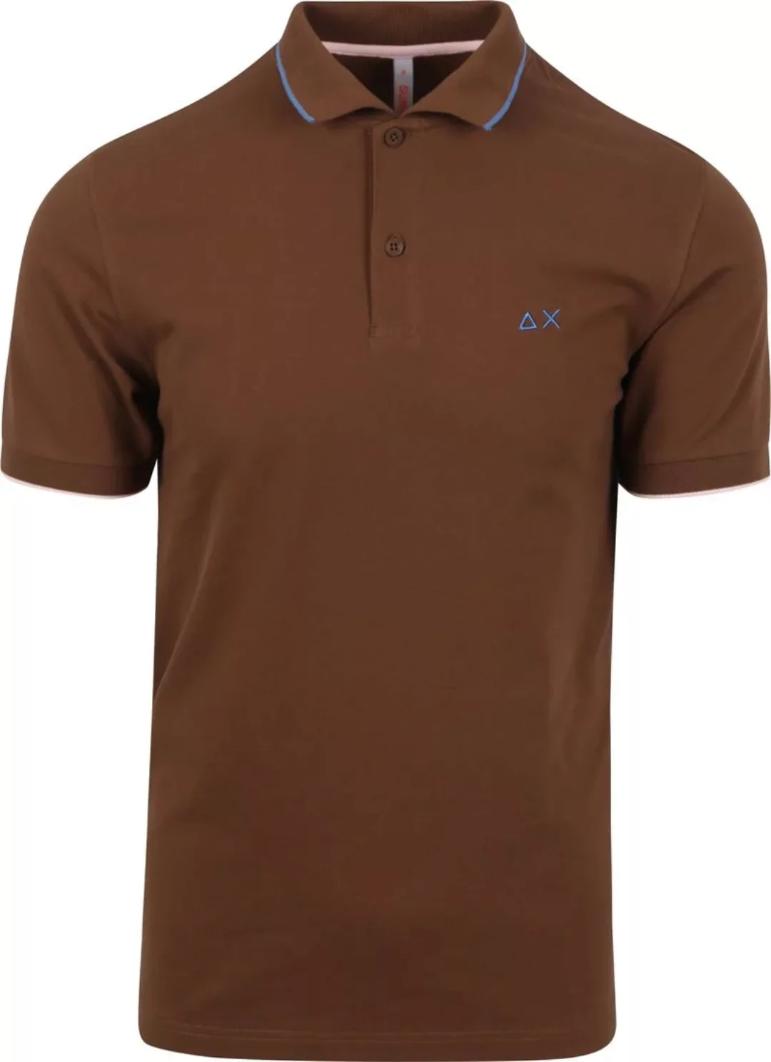 Sun68 Poloshirt Small Stripe Collar Braun - Größe L günstig online kaufen