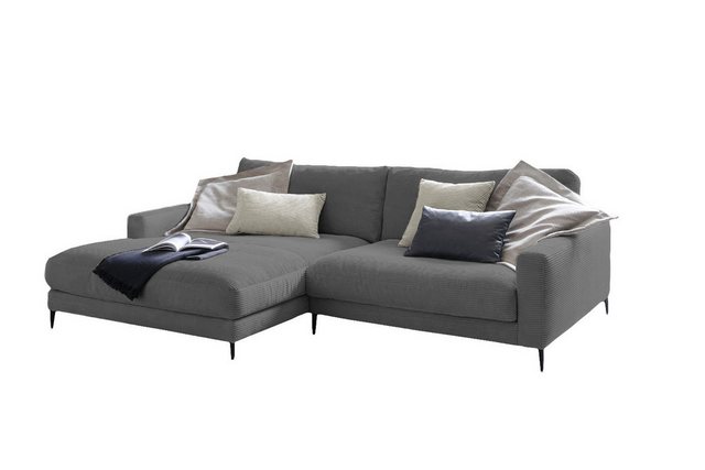 KAWOLA Ecksofa CARA, Sofa Cord, Recamiere links od. rechts, versch. Farben günstig online kaufen