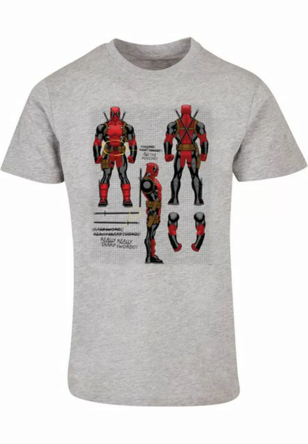 ABSOLUTE CULT T-Shirt ABSOLUTE CULT Herren Deadpool - Action Figure Plans T günstig online kaufen