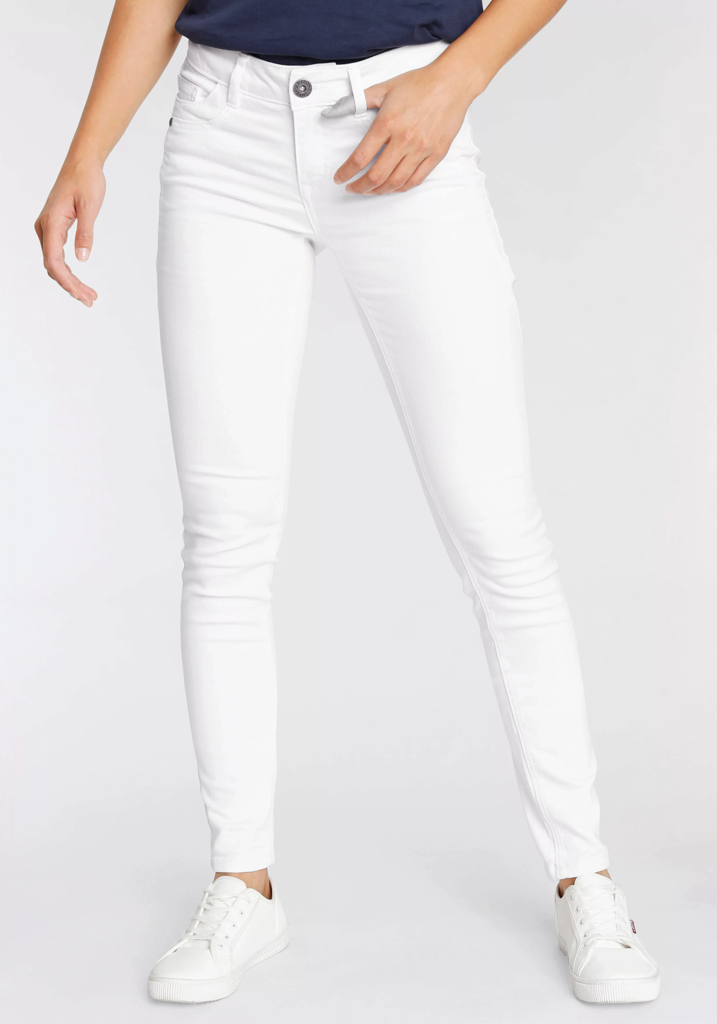 Arizona Skinny-fit-Jeans mit Keileinsätzen extra-enger Beinschnitt, niedrig günstig online kaufen