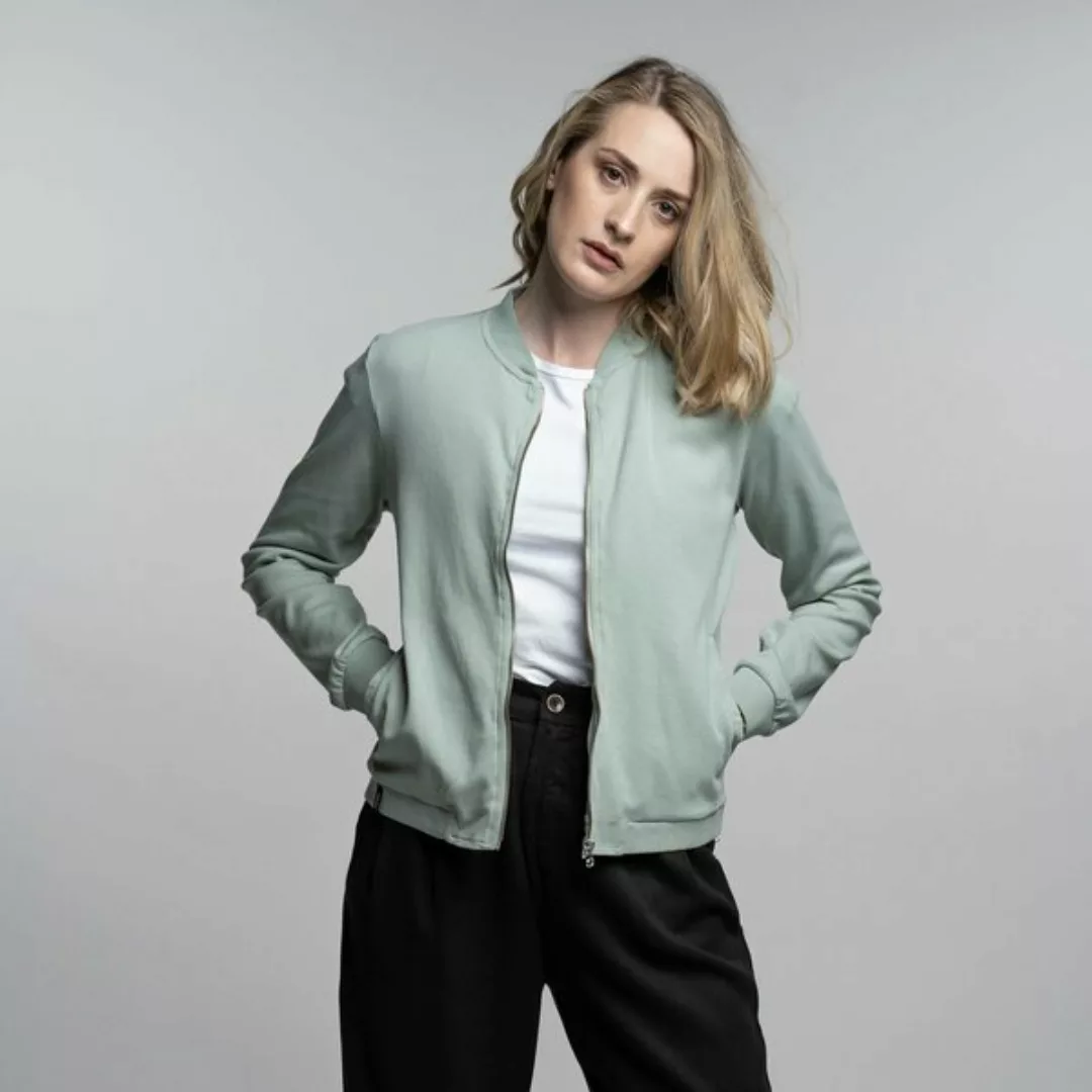 Zip Jacke Damen - Bio-baumwolle Mint/blau günstig online kaufen