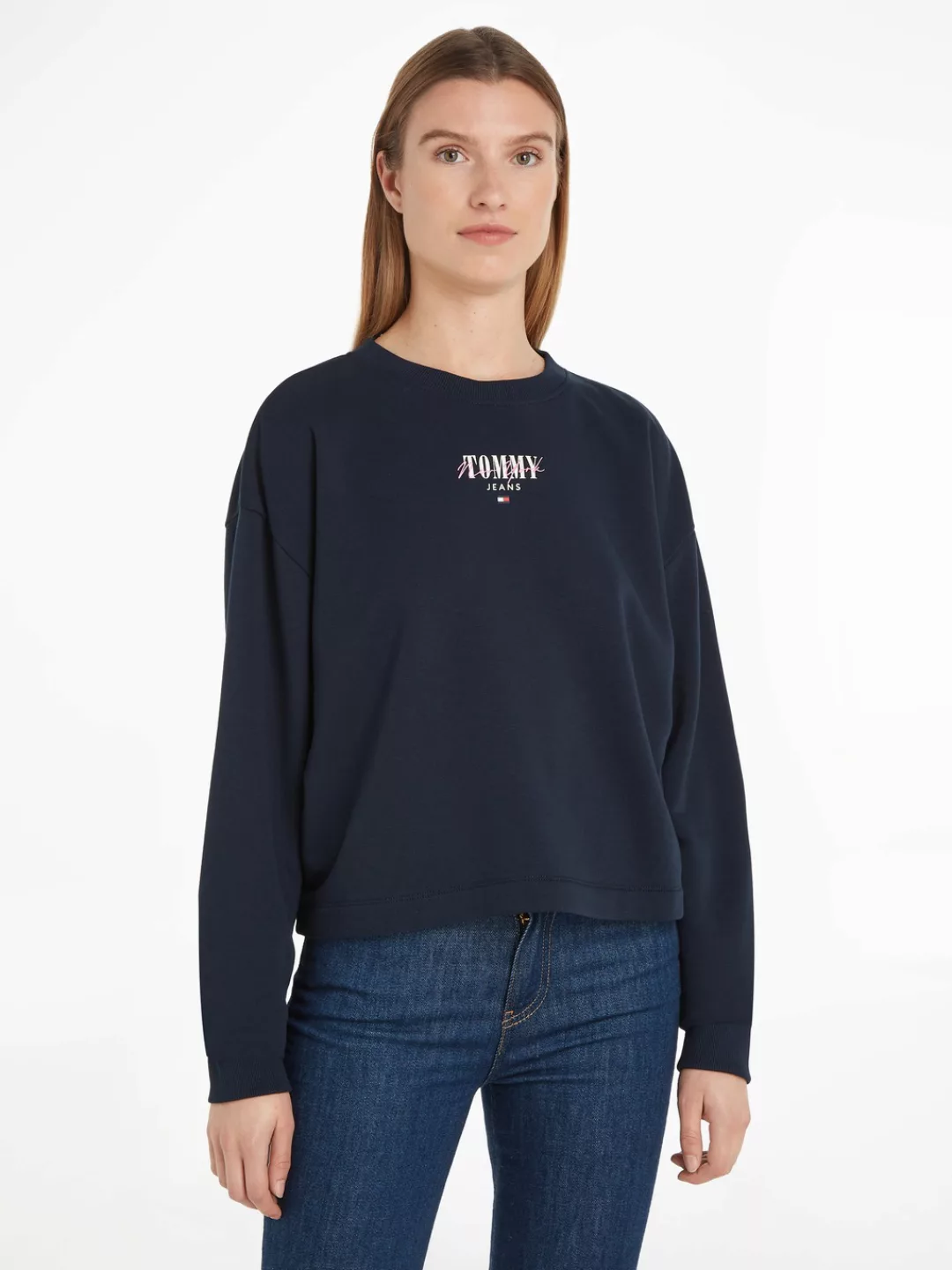 Tommy Jeans Curve Sweatshirt "TJW RLX ESSENTIAL LOGO CREW EXT", Große Größe günstig online kaufen