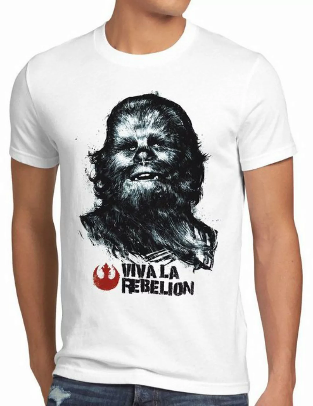 style3 Print-Shirt Herren T-Shirt VIVA LA REBELION star vader chewbacca che günstig online kaufen