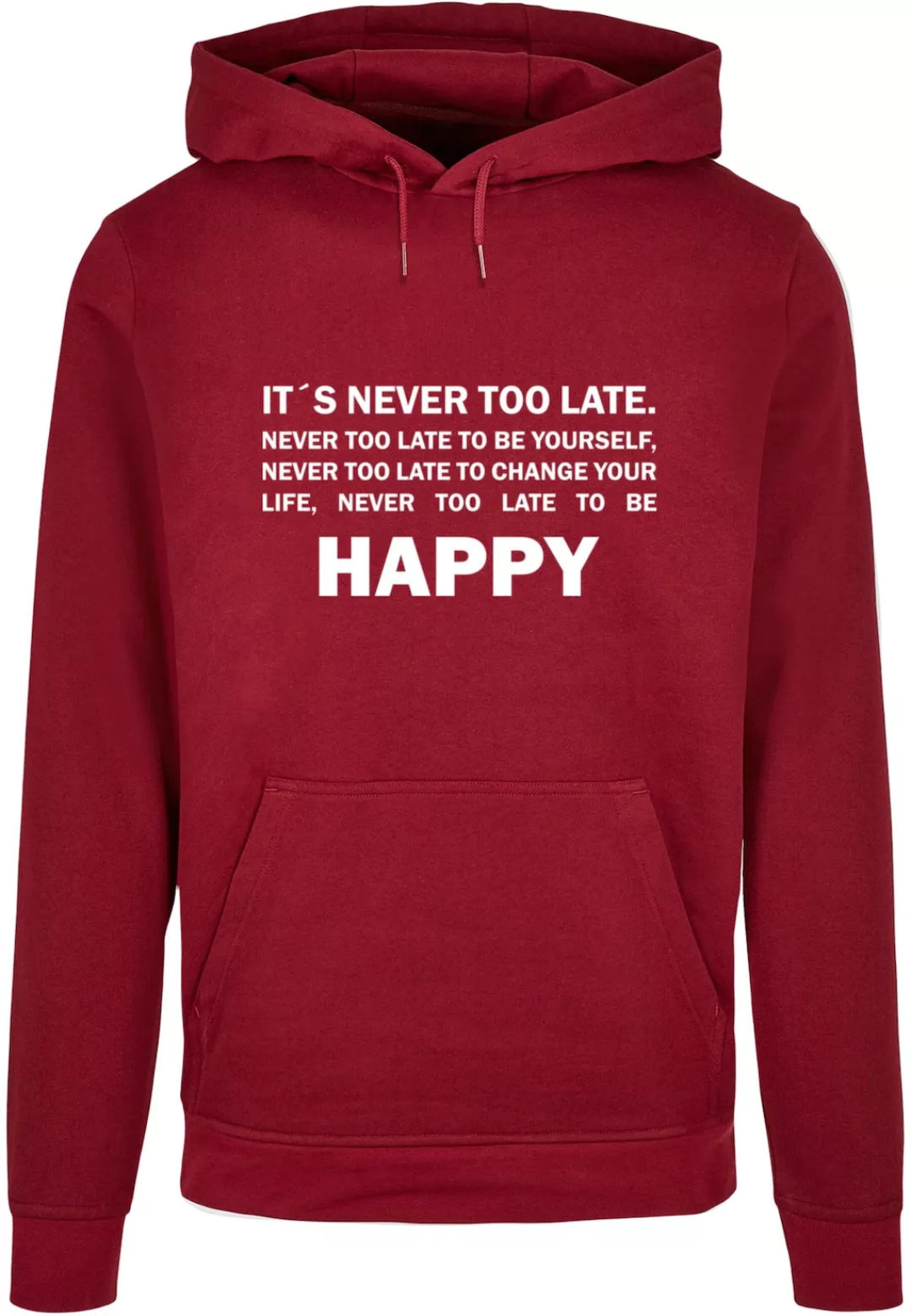 Merchcode Kapuzensweatshirt "Merchcode Herren Never Too Late Basic Hoody" günstig online kaufen