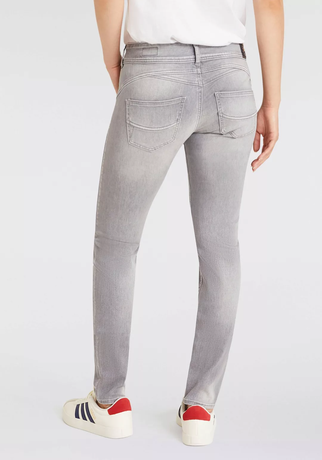 Herrlicher Slim-fit-Jeans Gila Slim Recycled Denim Grey im Five-Pocket Styl günstig online kaufen