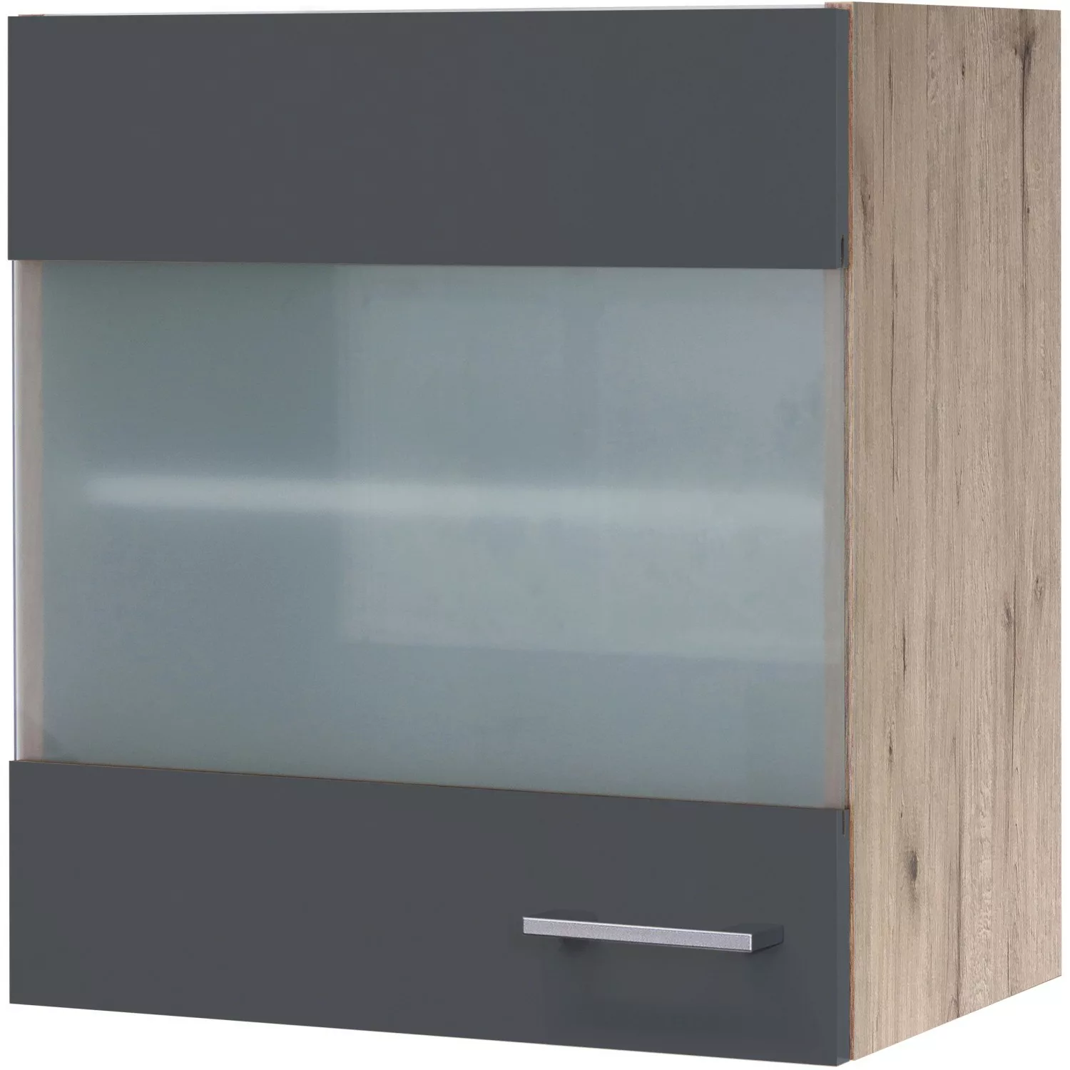 Flex-Well Exclusiv Glas-Oberschrank Morena 50cm Basaltgrau matt - San Remo günstig online kaufen