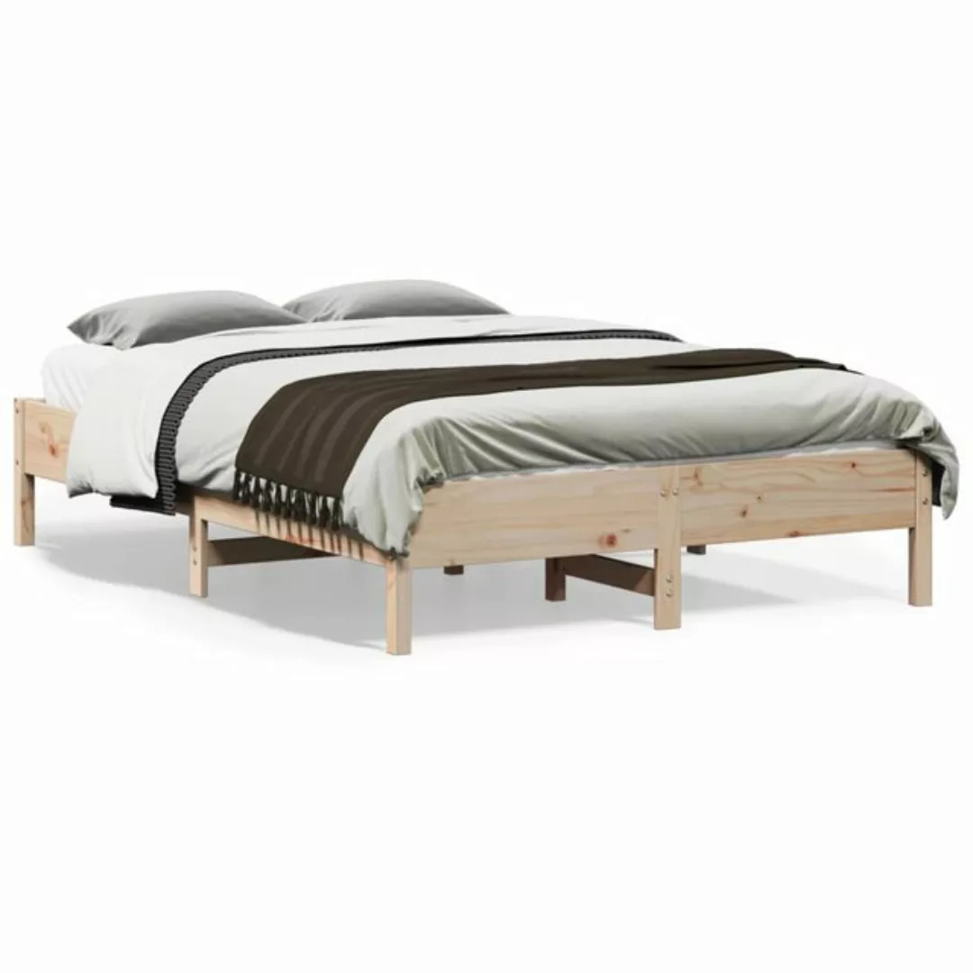 vidaXL Bettgestell Massivholzbett 140x190 cm Kiefer Bett Bettgestell günstig online kaufen