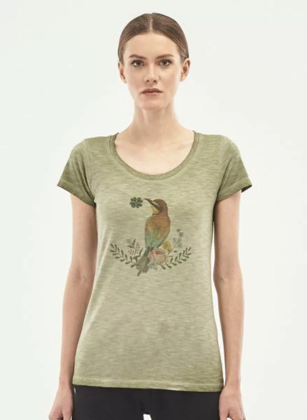 Garment Dyed T-shirt Aus Bio-baumwolle Mit Print günstig online kaufen