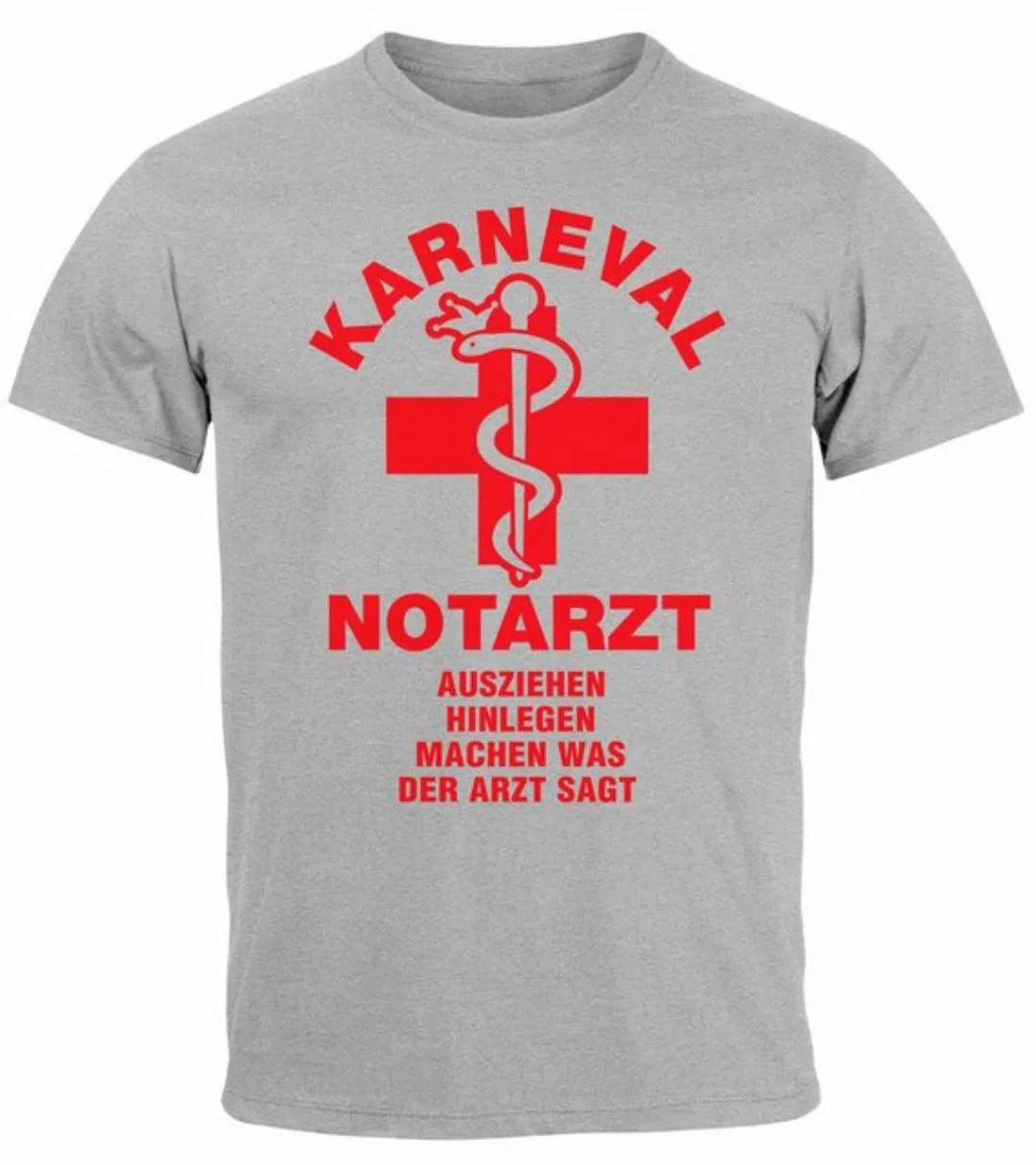 MoonWorks Print-Shirt Herren T-Shirt Fasching Karneval Notarzt Kostüm-Ersat günstig online kaufen