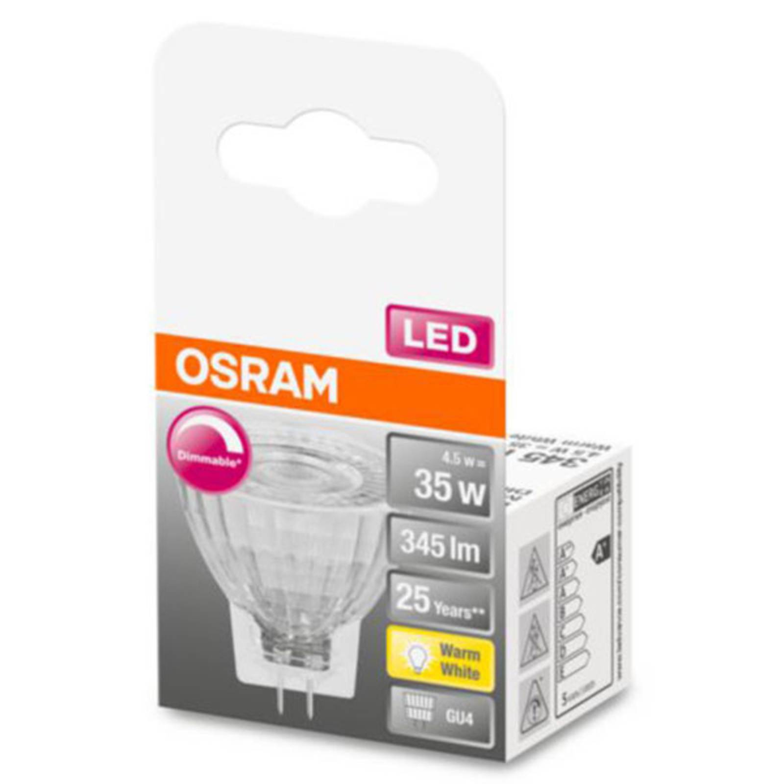 OSRAM LED-Reflektor GU4 MR11 4,5W 927 36° dimmbar günstig online kaufen