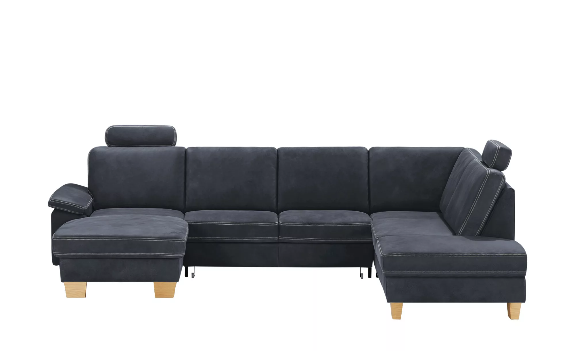 meinSofa Wohnlandschaft  Samu - blau - 90 cm - Polstermöbel > Sofas > Leder günstig online kaufen