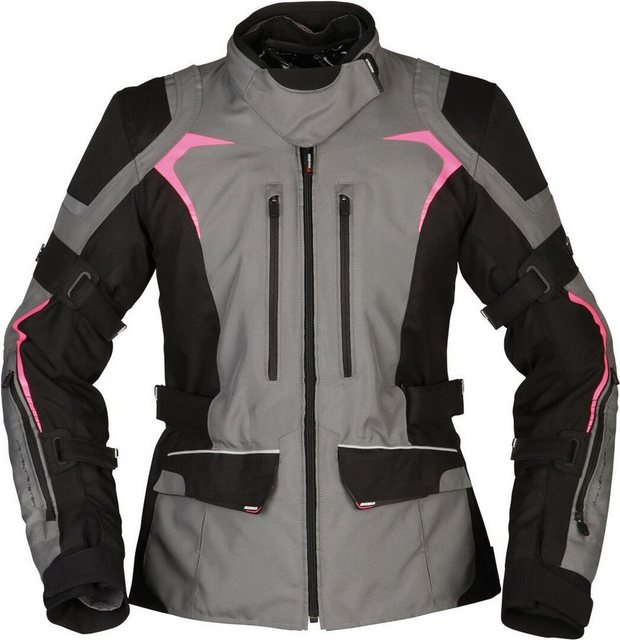 Modeka Motorradjacke Modeka Elaya Lady Textiljacke Damen grau / schwarz günstig online kaufen