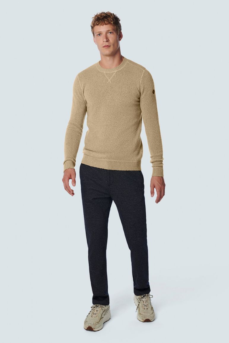 No Excess Pullover Melange Beige - Größe XXL günstig online kaufen