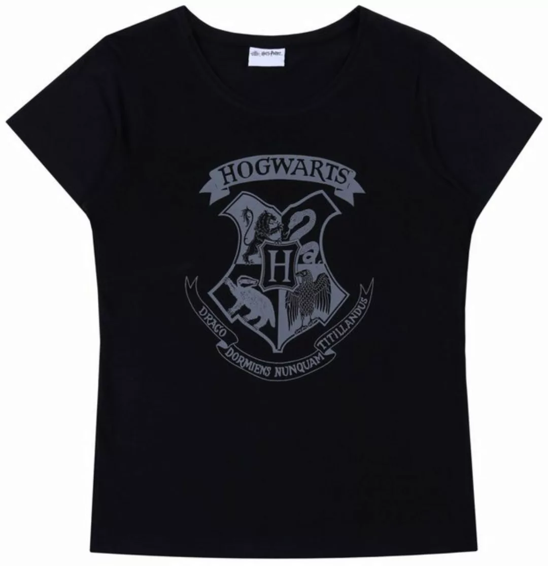 Sarcia.eu Kurzarmbluse Schwarzes Damen-T-Shirt mit Logo von Hogwart XL günstig online kaufen