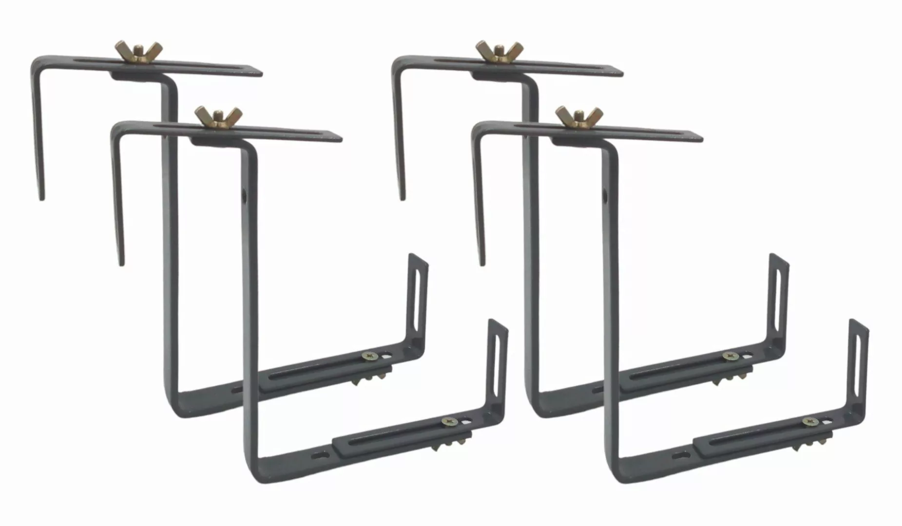 BURI Blumenkastenhalter Balkonkastenhalter 2x 2er-Set grau günstig online kaufen
