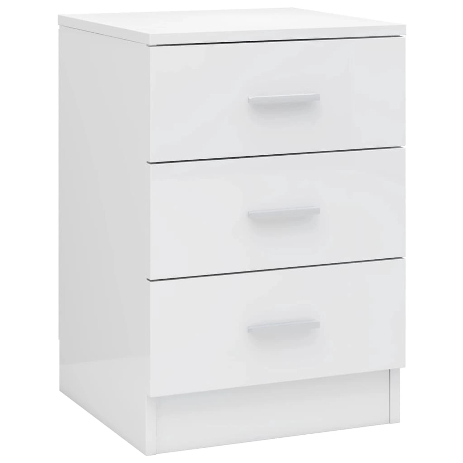 Nachtschrank Hochglanz-weiß 38ã35ã56 Cm Spanplatte günstig online kaufen