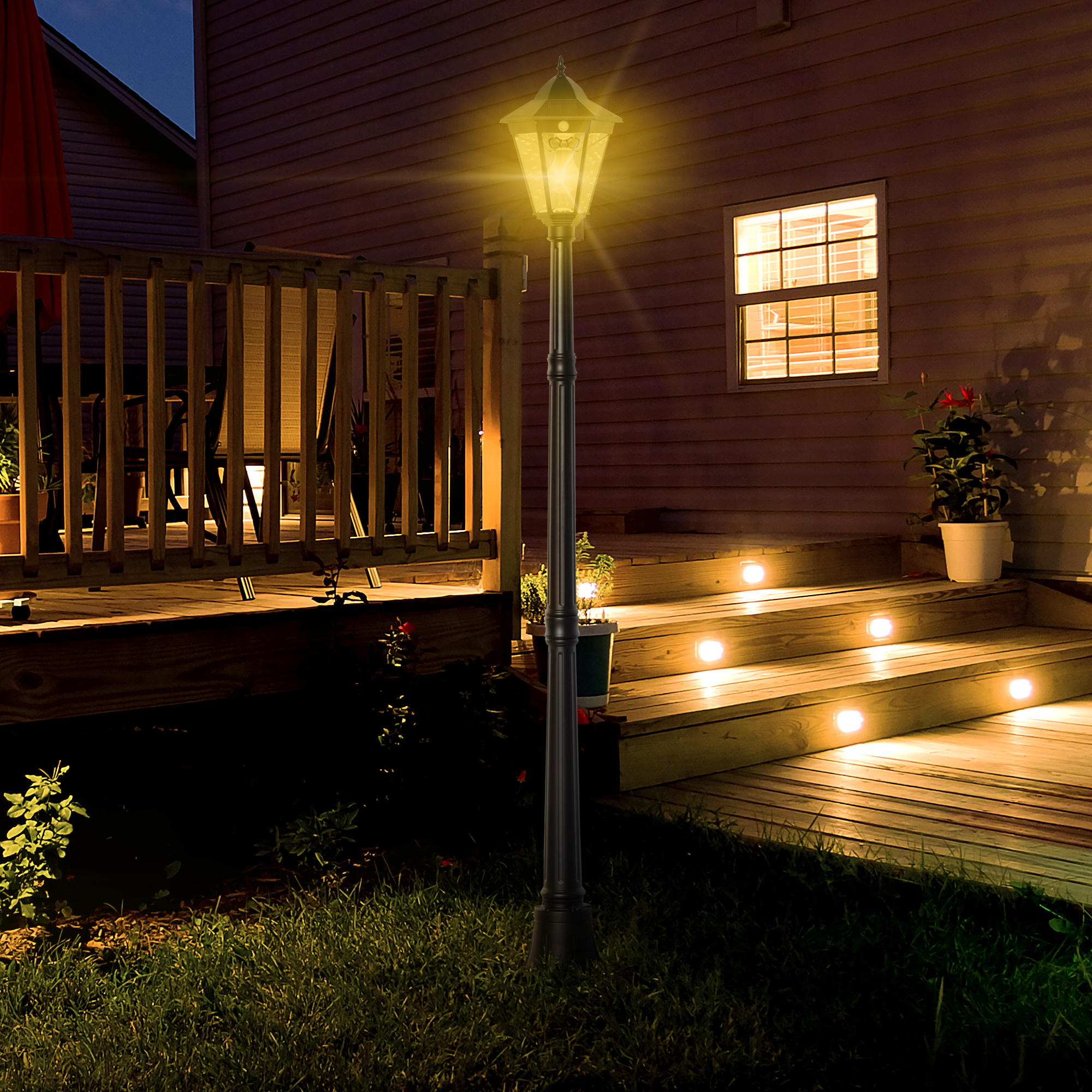 Outsunny Solar Gartenlaterne Laterne Gartenleuchte Wegleuchte mit 19 LED 13 günstig online kaufen
