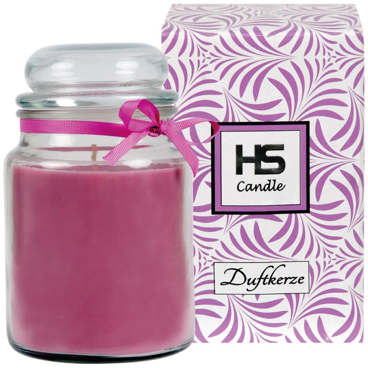 HS Candle Duftkerze & Bonbon Glas Ø10cm Lavendel günstig online kaufen