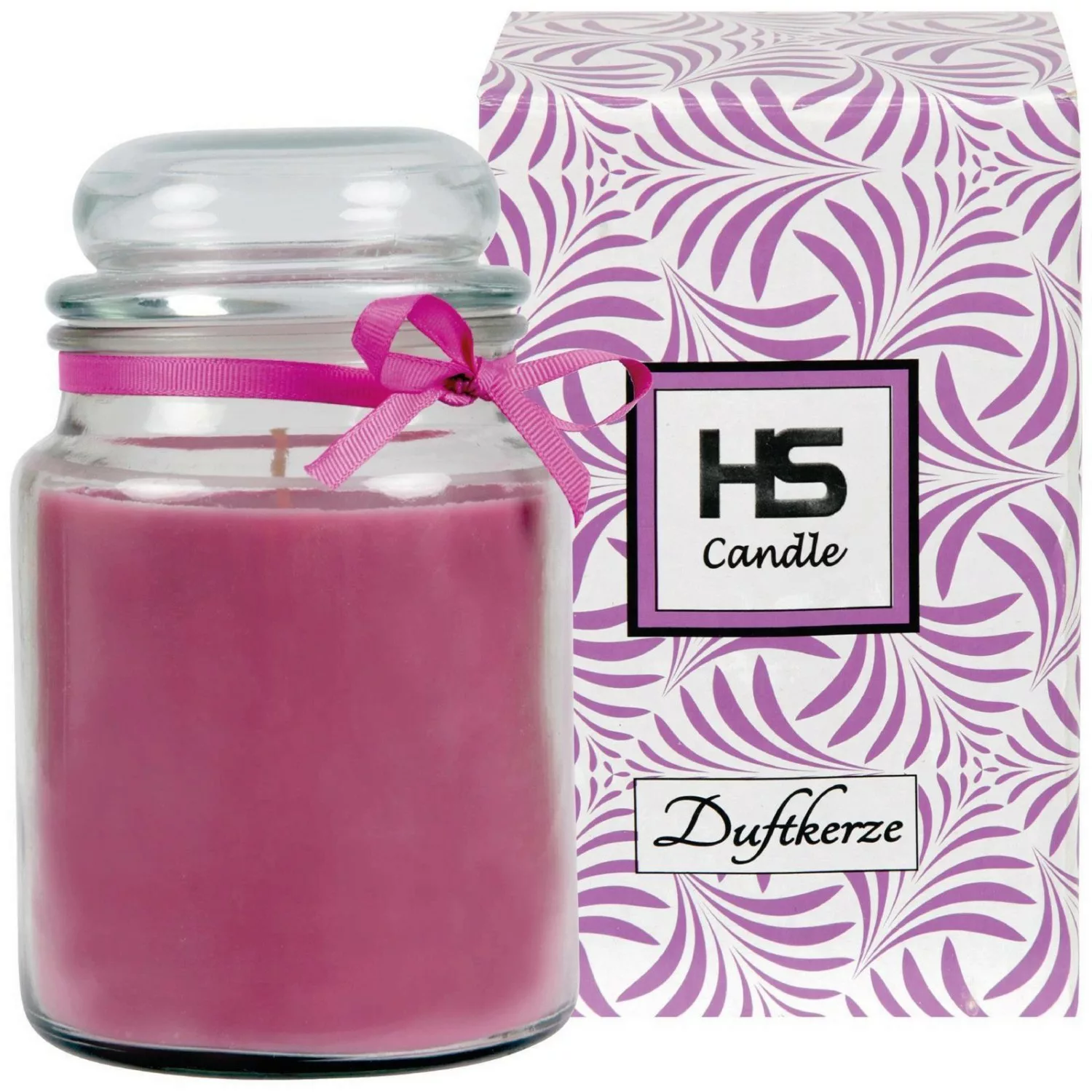 HS Candle Duftkerze & Bonbon Glas Ø10cm Lavendel günstig online kaufen