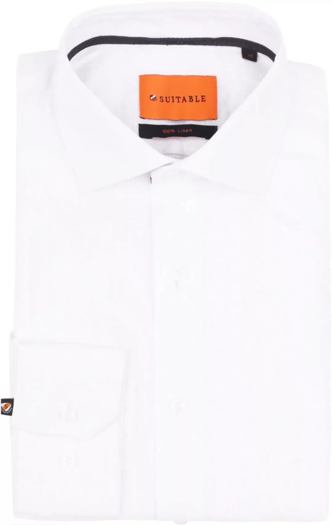 Suitable Hemd Leinen Weiß - Größe 39 günstig online kaufen