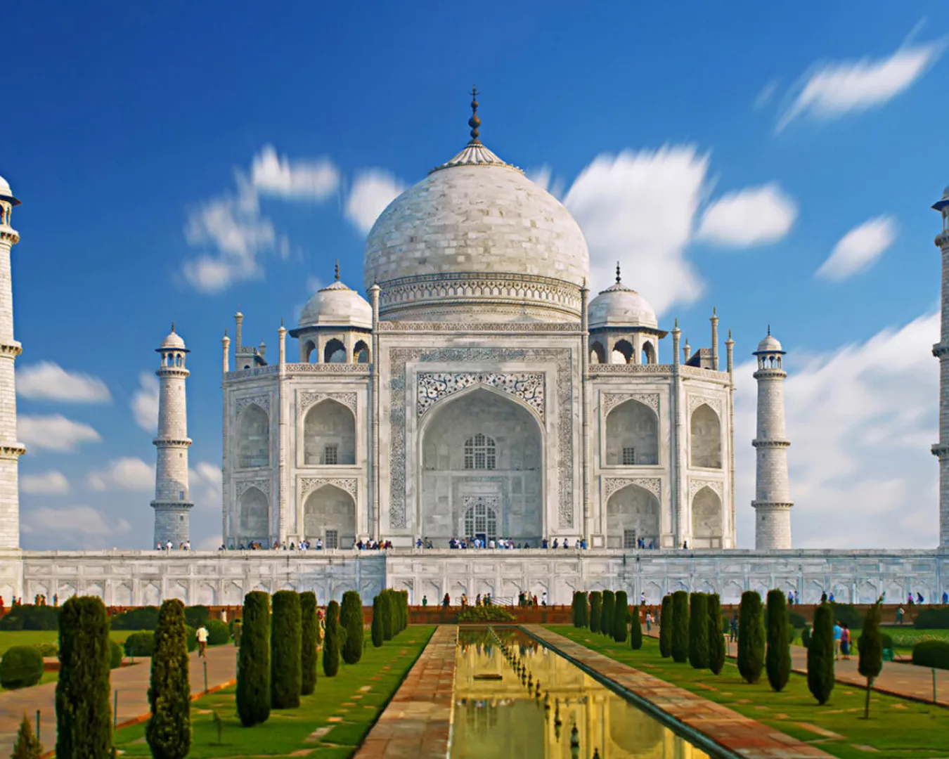 Fototapete "Taj Mahal" 4,00x2,50 m / Strukturvlies Klassik günstig online kaufen