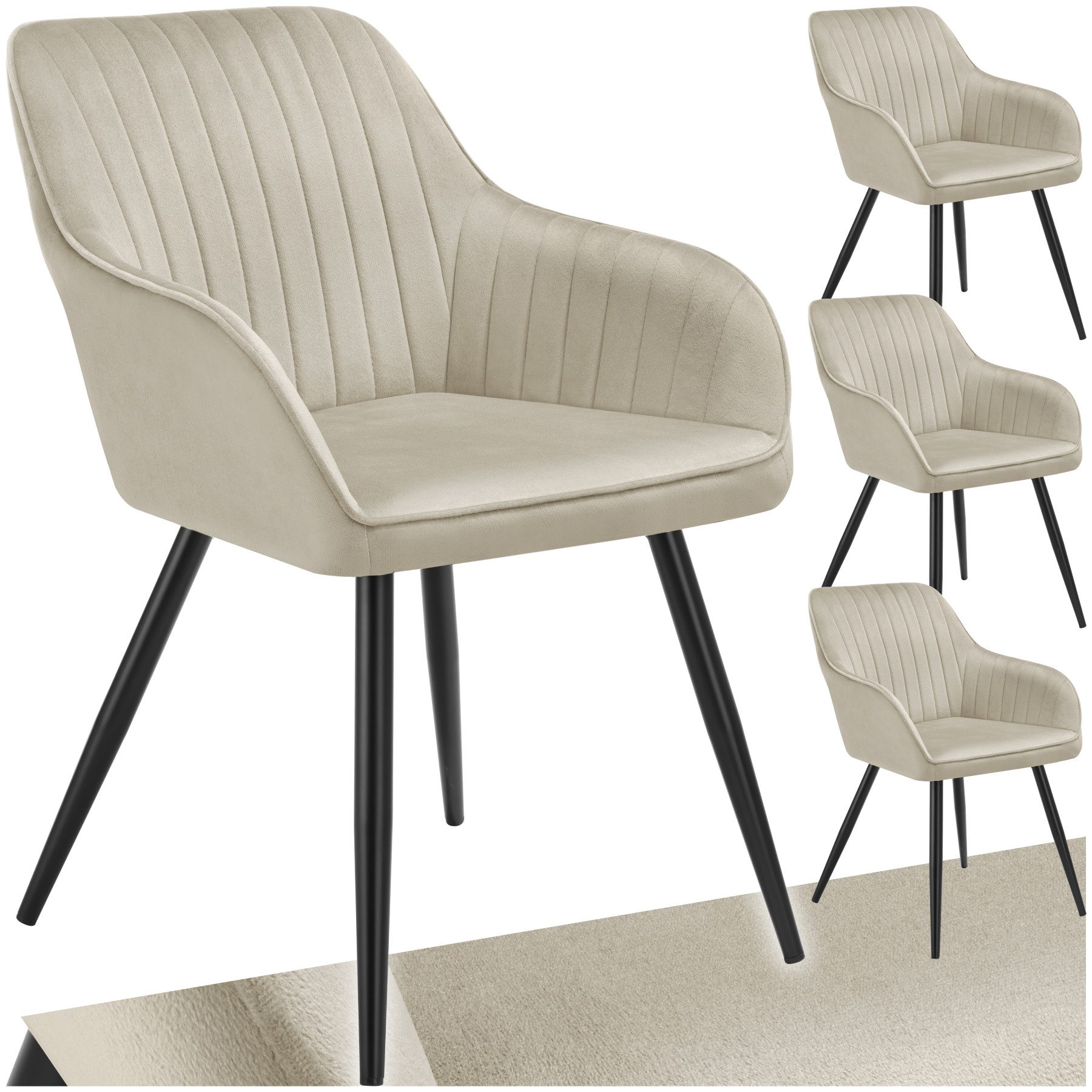 tectake Esszimmerstuhl Marilyn (Set., 4 St), günstig online kaufen