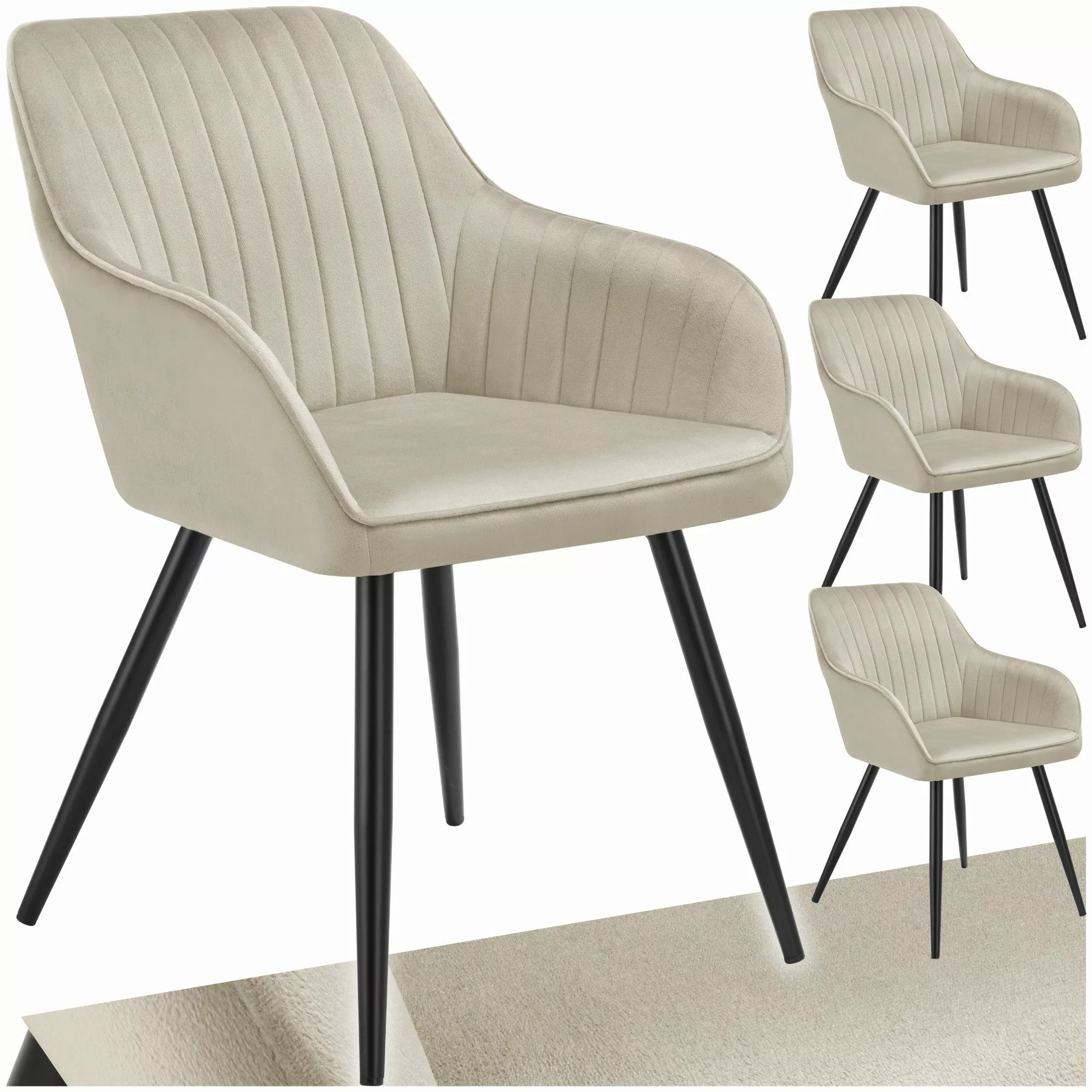 tectake Esszimmerstuhl Marilyn (Set., 4 St), günstig online kaufen