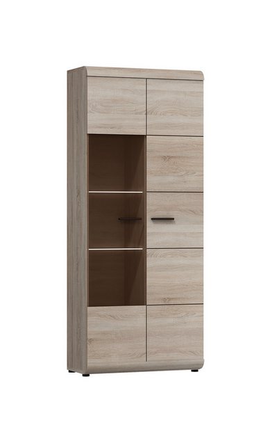 Feldmann-Wohnen Vitrine Link (1 Holztür, 1 Glastür, 8 Einlegeböden, 1-St., günstig online kaufen