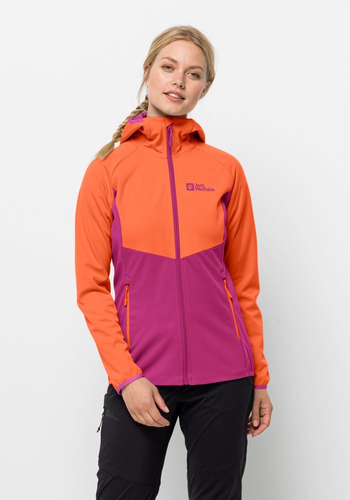 Jack Wolfskin Softshelljacke "GO HIKE SOFTSHELL W", mit Kapuze günstig online kaufen