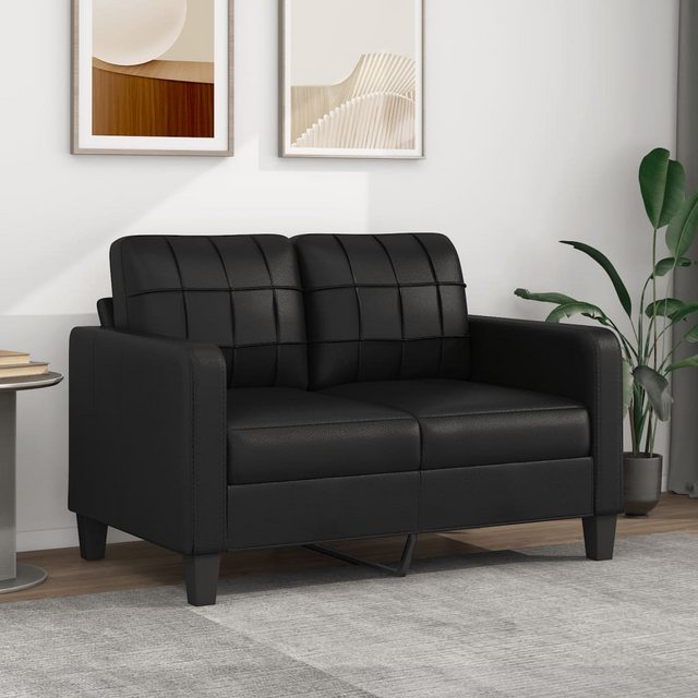 vidaXL Sofa 2-Sitzer-Sofa Couch Schwarz 120 cm Kunstleder günstig online kaufen