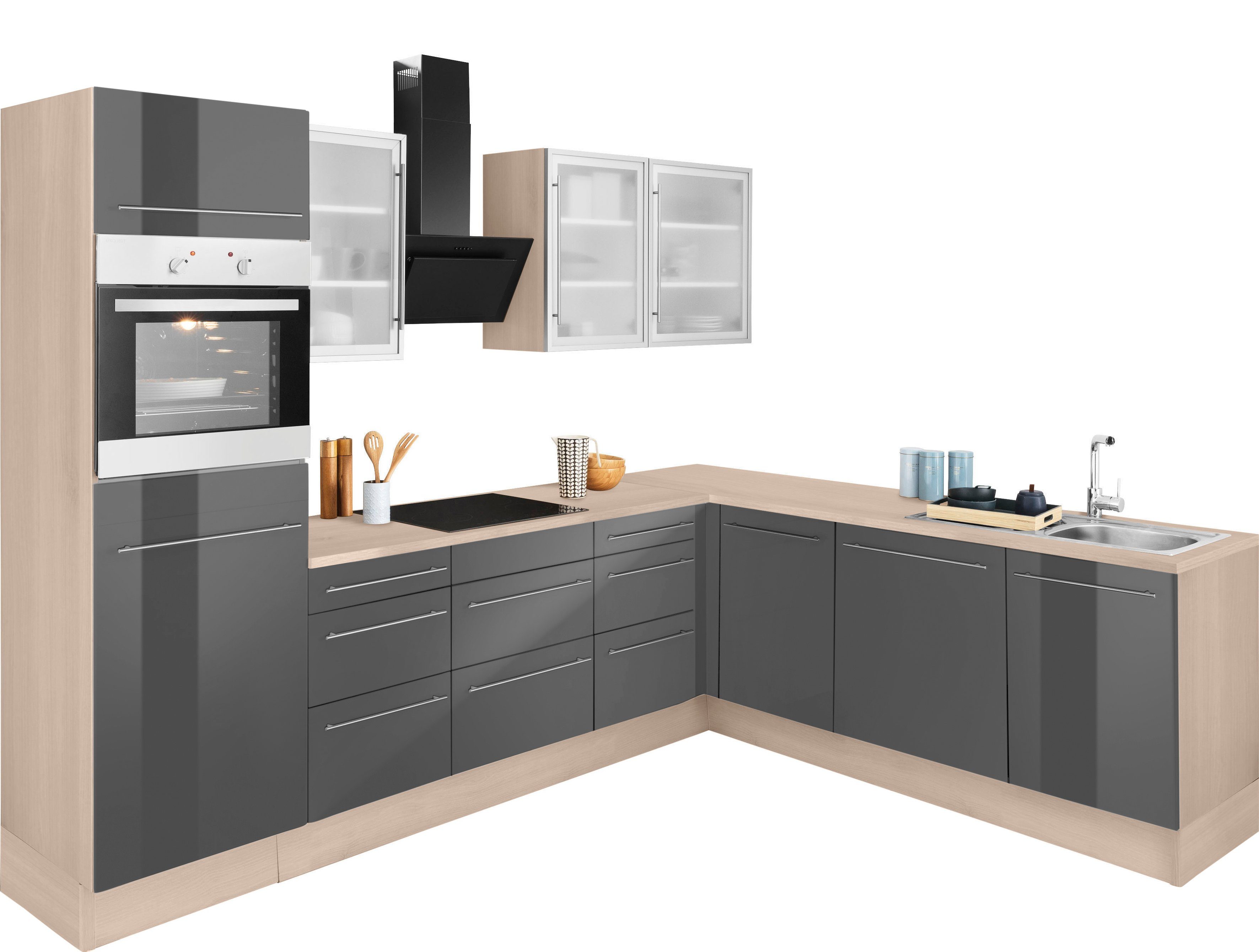 OPTIFIT Winkelküche "Bern", Stellbreite 285x225 cm, wahlweise mit E-Geräten günstig online kaufen