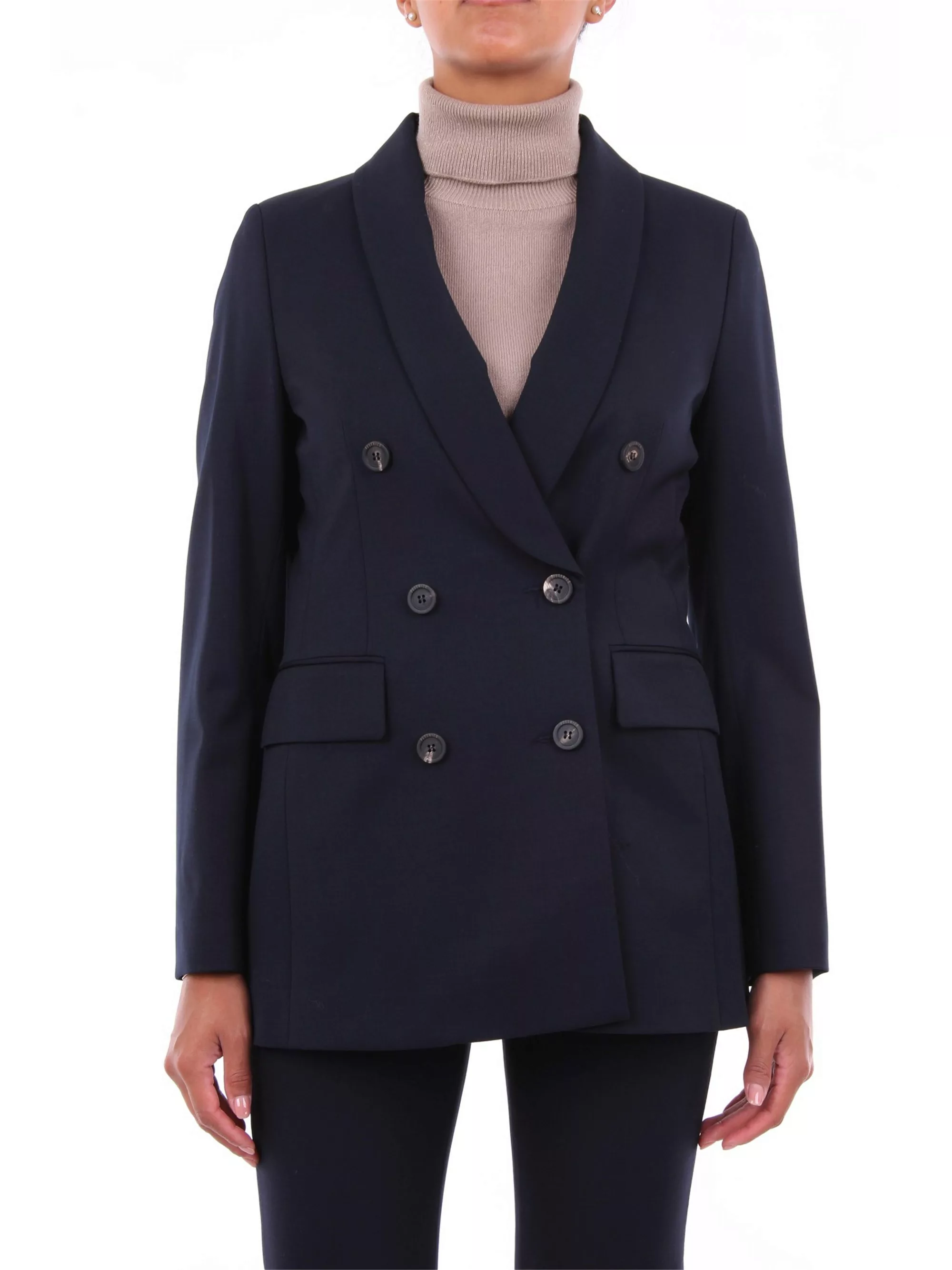 PESERICO Blazer Damen blau Wolle Elasthan günstig online kaufen