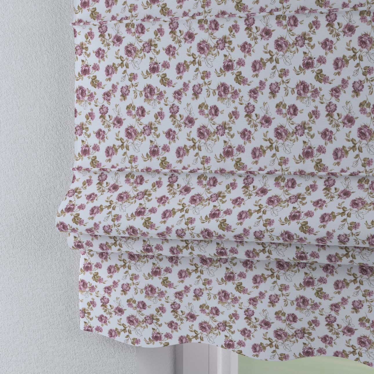 Dekoria Raffrollo Firenze, weiß-rosa, 160 x 170 cm günstig online kaufen