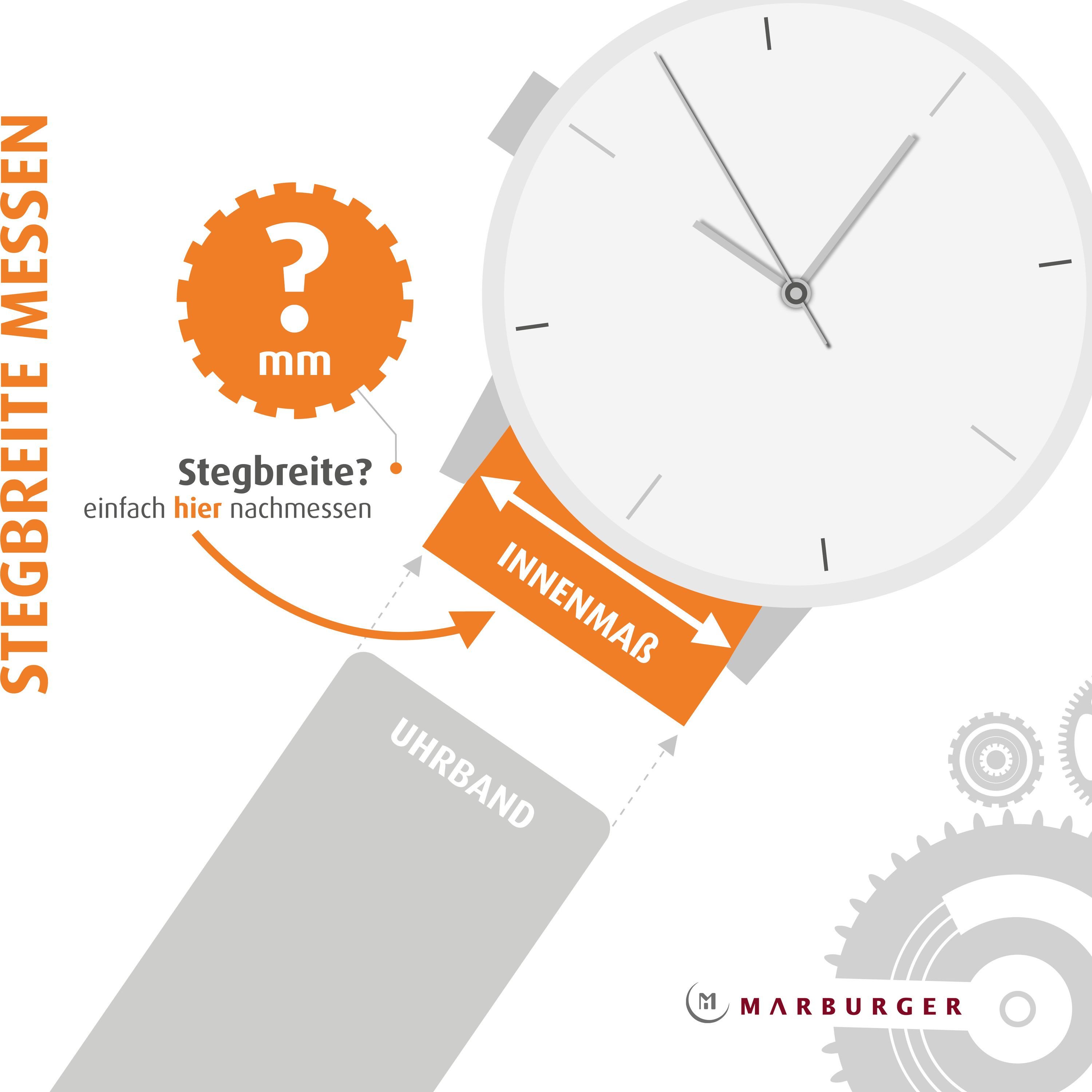 MARBURGER Uhrenarmband 18mm Kunststoff Silikon Brombeere günstig online kaufen