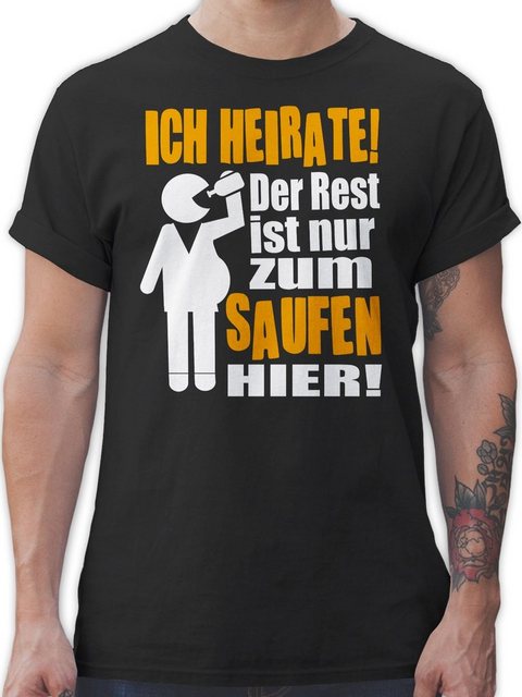 Shirtracer T-Shirt Ich heirate! Der Rest ist nur zum saufen hier! Figur mit günstig online kaufen