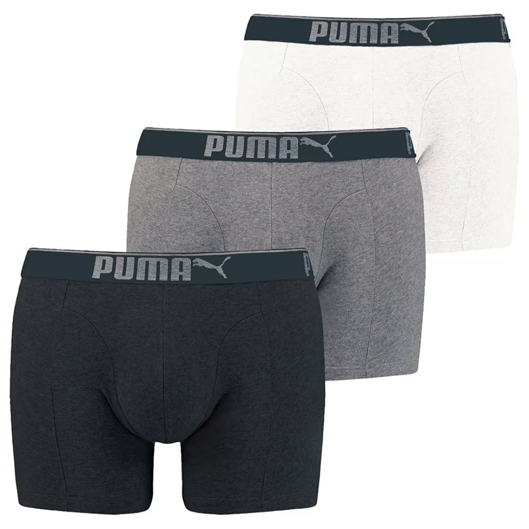 PUMA Herren Premium Sueded Cotton Boxershorts 3er Pack | Mit Aucun | Weiß/S günstig online kaufen