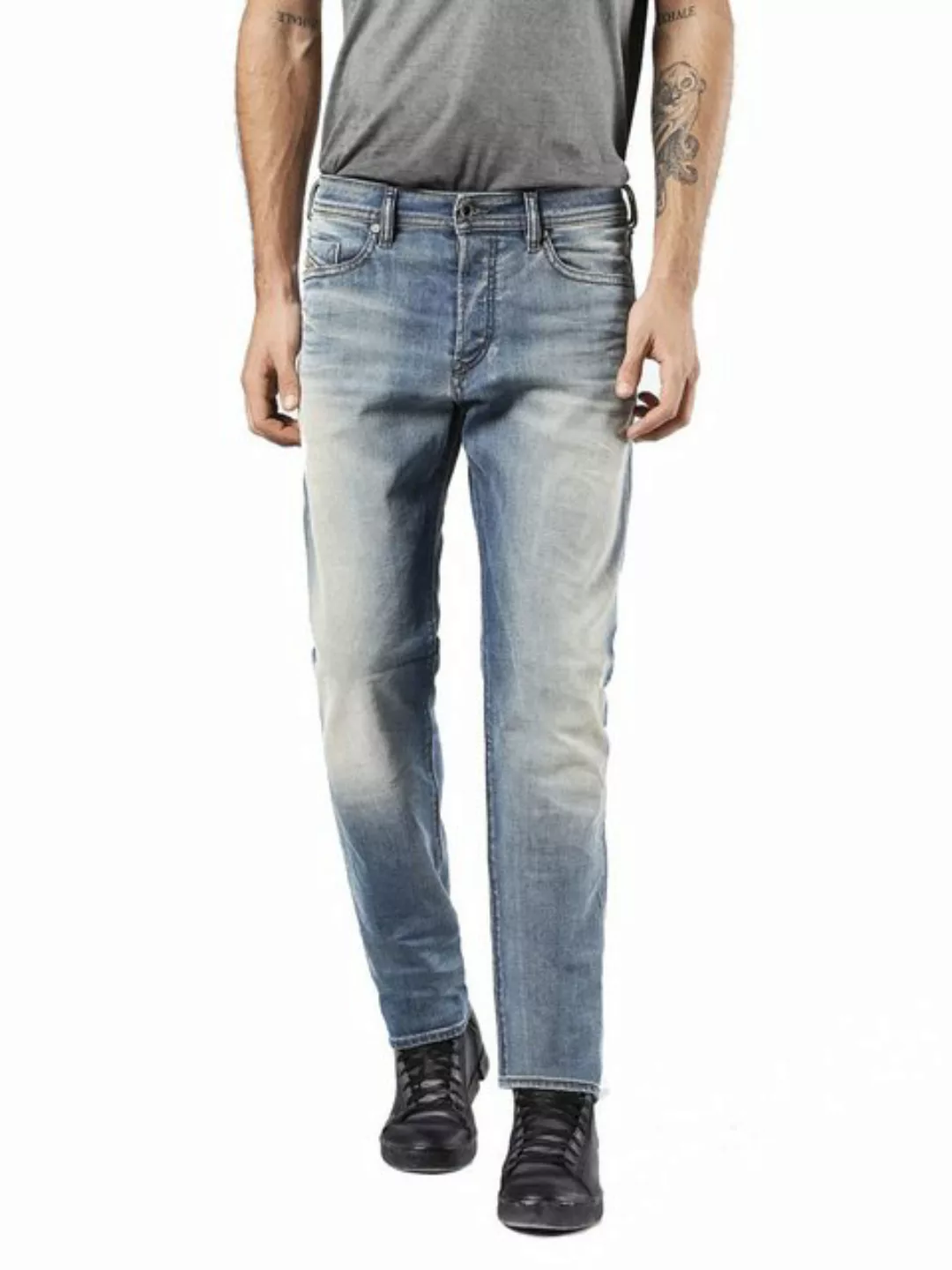 Diesel Tapered-fit-Jeans Diesel Buster 0845F Herren Jeans Hose Regular Slim günstig online kaufen