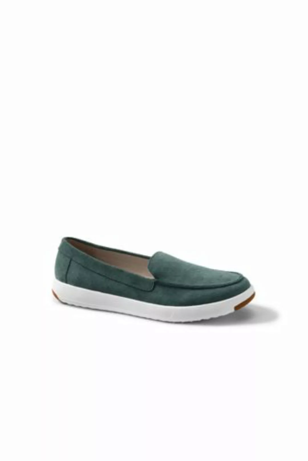 Federleichte Komfort-Loafer, Damen, Größe: 36 Normal, Grün, Rauleder, by La günstig online kaufen