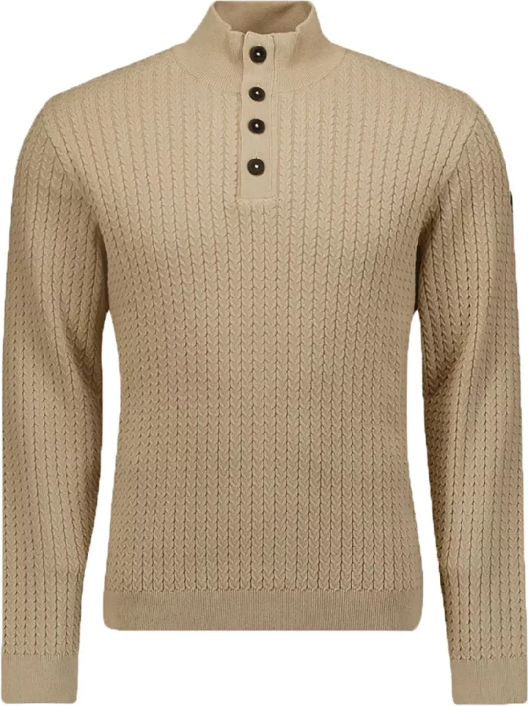 No Excess Mocker Pullover Beige - Größe XL günstig online kaufen