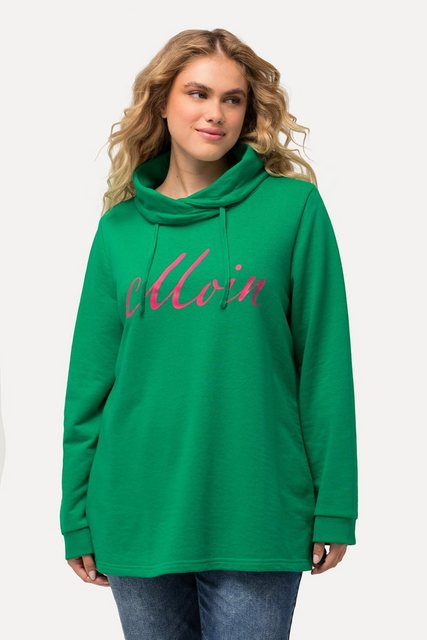 Ulla Popken Sweatshirt Sweatshirt Moin Stehkragen Langarm günstig online kaufen