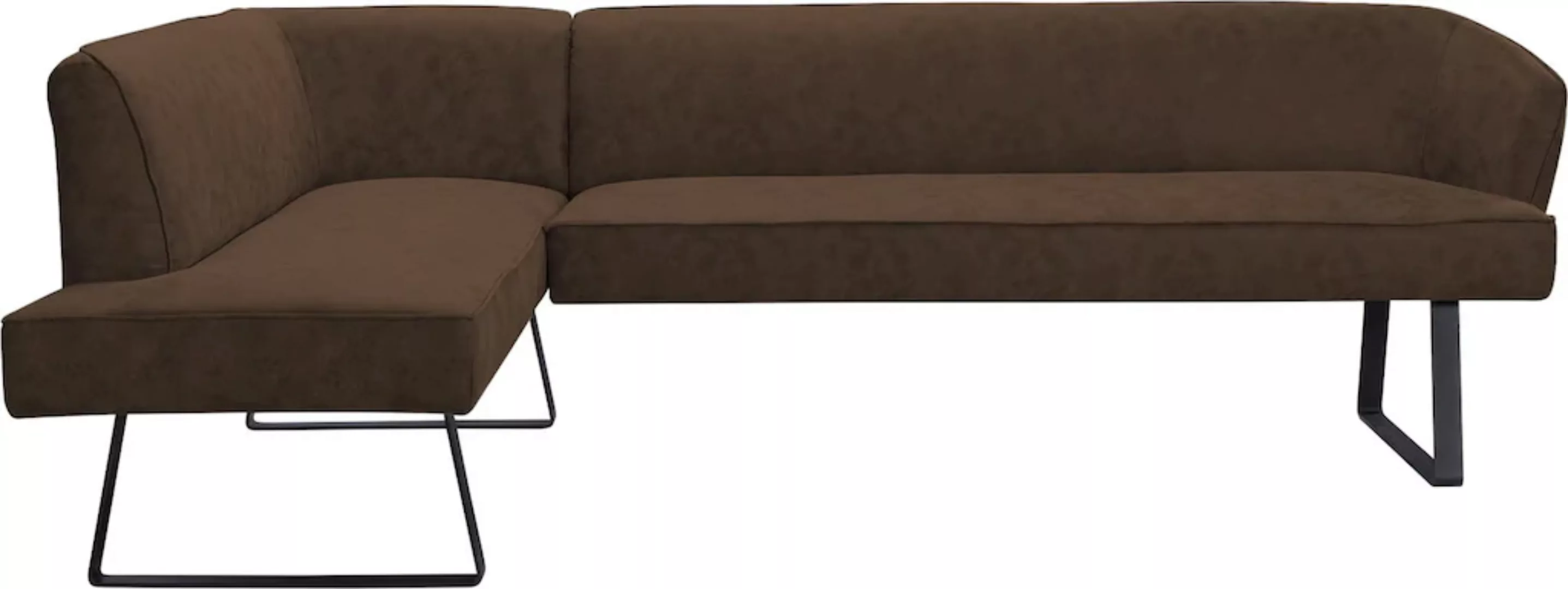 exxpo - sofa fashion Eckbank "Americano", mit Keder und Metallfüßen, Bezug günstig online kaufen