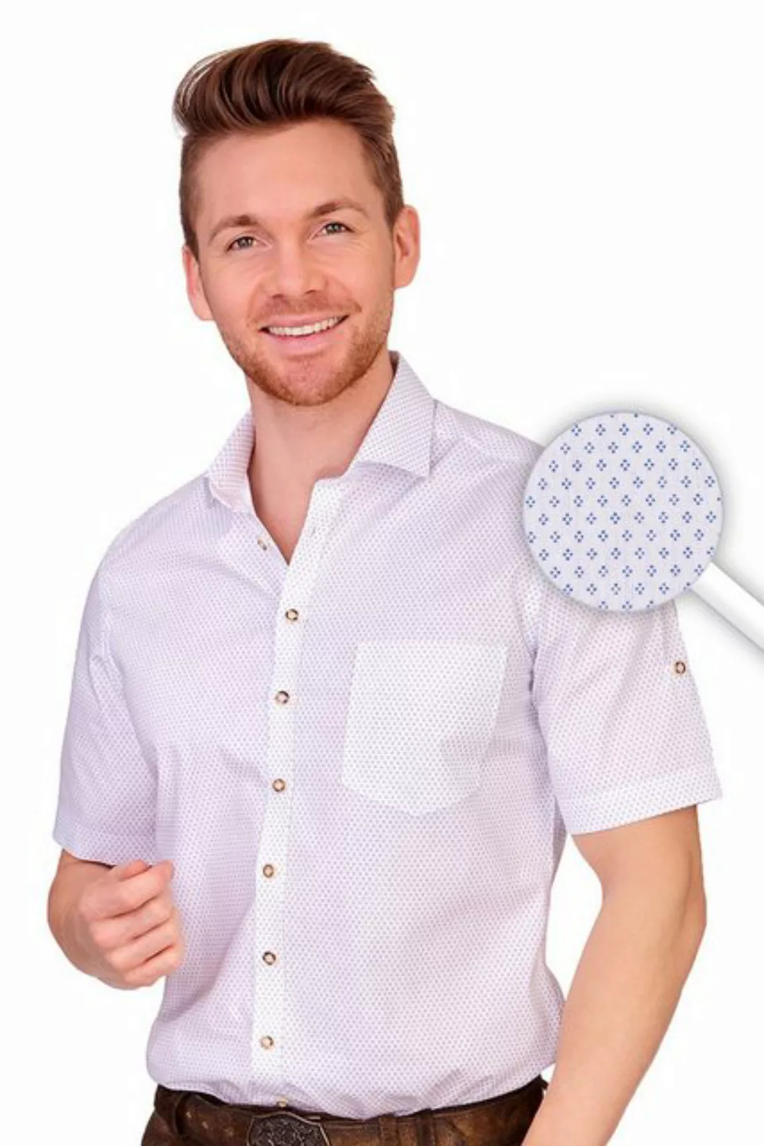orbis Trachtenhemd Trachtenhemd - PERRY - weiß/blau günstig online kaufen