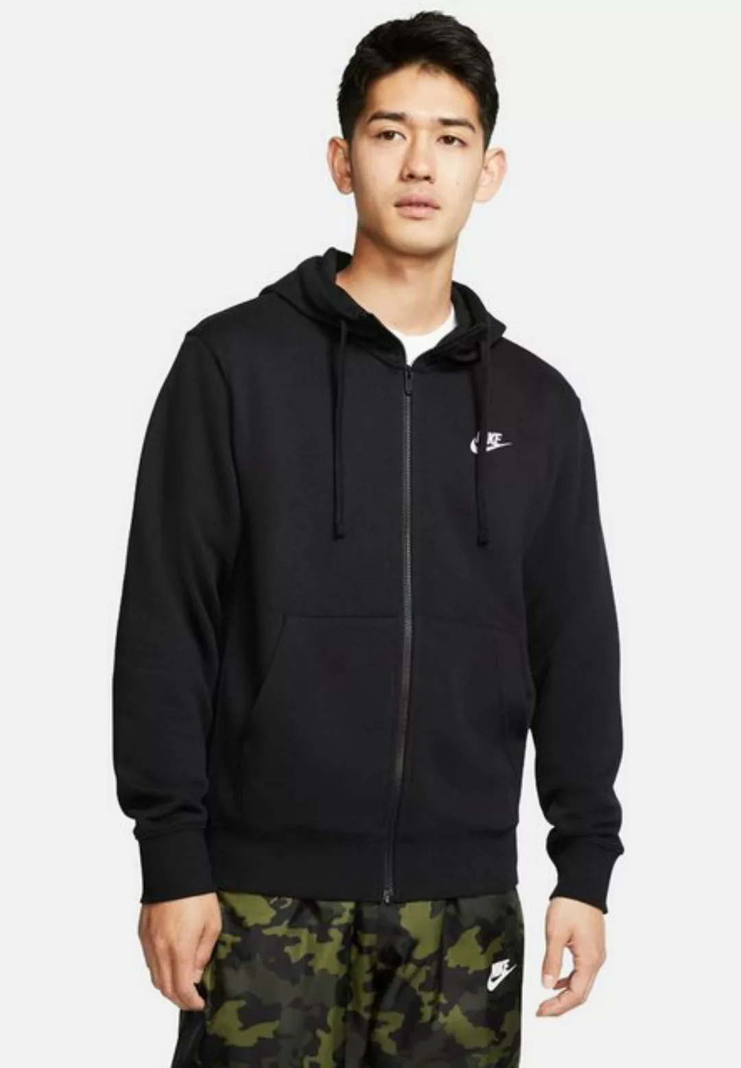 Nike Sportswear Club Sweatshirt Mit Reißverschluss 2XL Black / Black / Whit günstig online kaufen