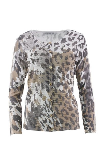 Passioni Cardigan Twinset mit modernem Animalprint günstig online kaufen