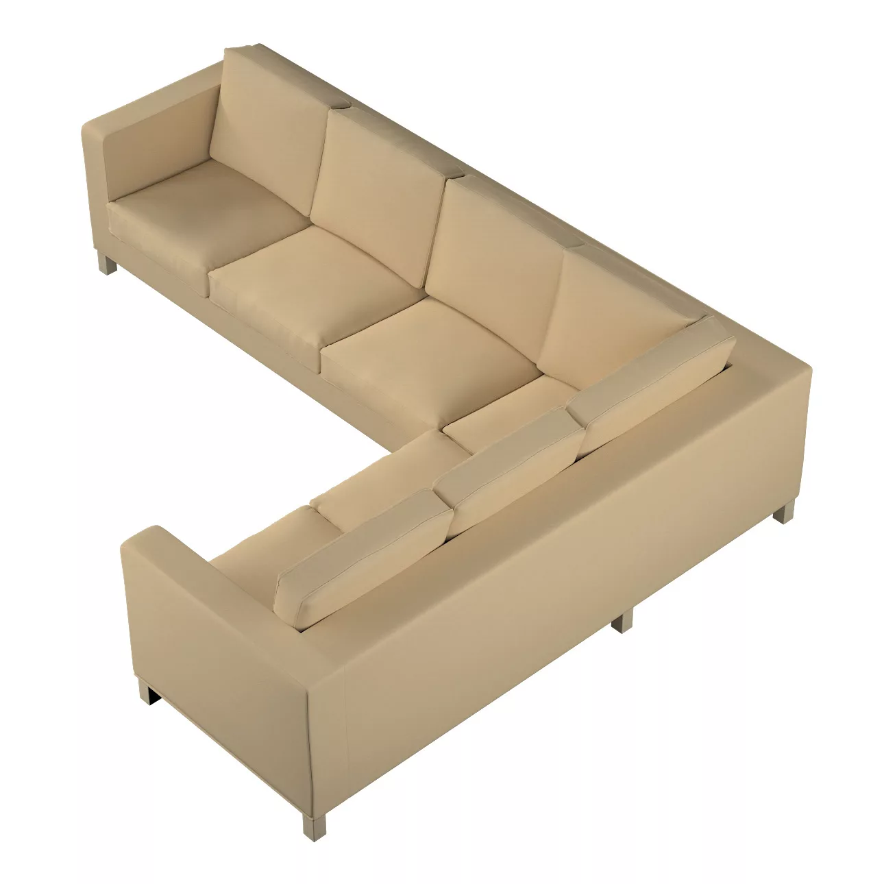 Bezug für Karlanda Sofa Ecke links, caffe latte, 36cm x 30cm x 50cm, Cotton günstig online kaufen