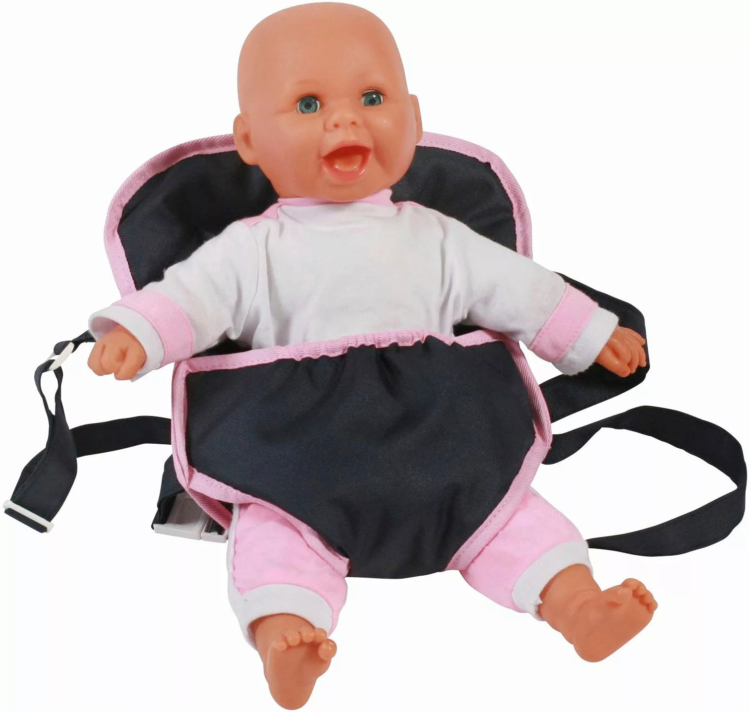 CHIC2000 Puppen Bauchtrage Melange Grau-Navy günstig online kaufen
