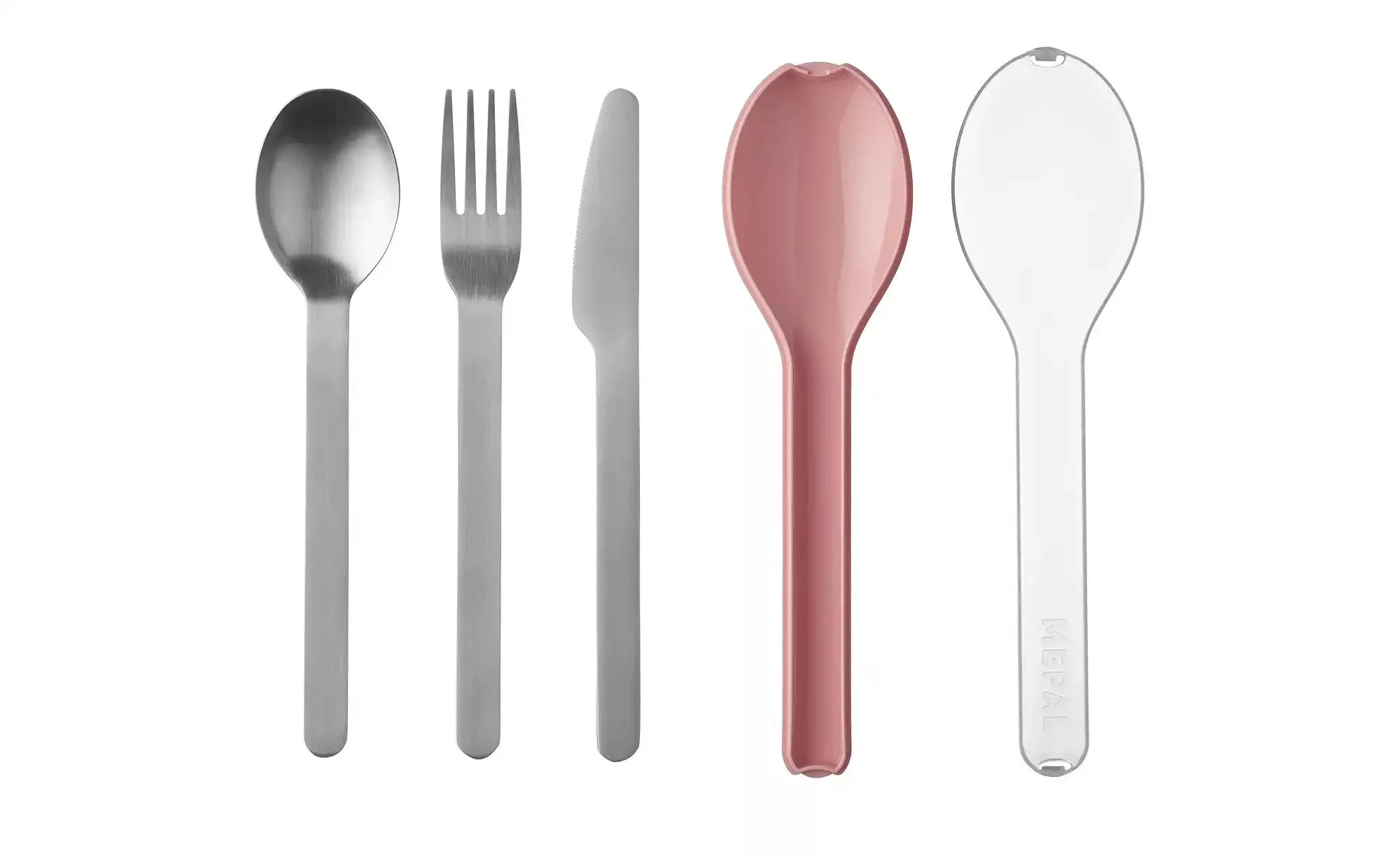 Mepal Besteckset, 3-teilig "To Go"  Ellipse - rosa/pink - Edelstahl, Kunsts günstig online kaufen